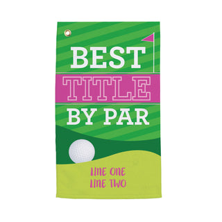 Best By Par Personalized Golf Towel - Pink