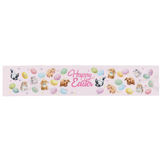 Happy Easter Bunny & Eggs Table Runner 13.5x71