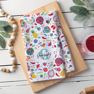 Sugar Skulls Tea Towel