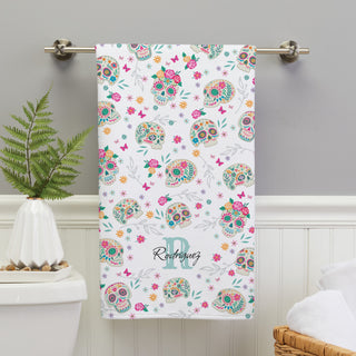 Sugar Skulls Bath Towel