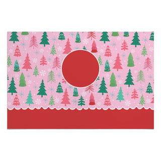 Whimsical Pink Pine Forest Thin Doormat