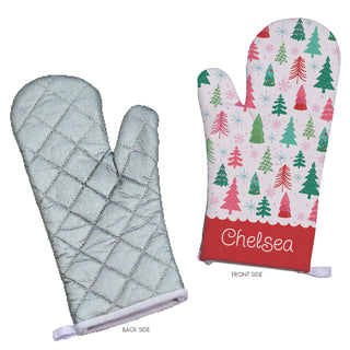 Whimsical Pine Forest Oven Mitt