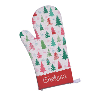 Whimsical Pine Forest Oven Mitt