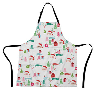 Jolly Santa Name Pattern Adult Apron