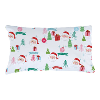 Jolly Santa Name Pattern Pillowcase