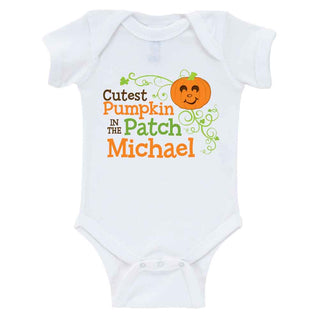 Cutest Pumpkin Personalized White Infant Bodysuit