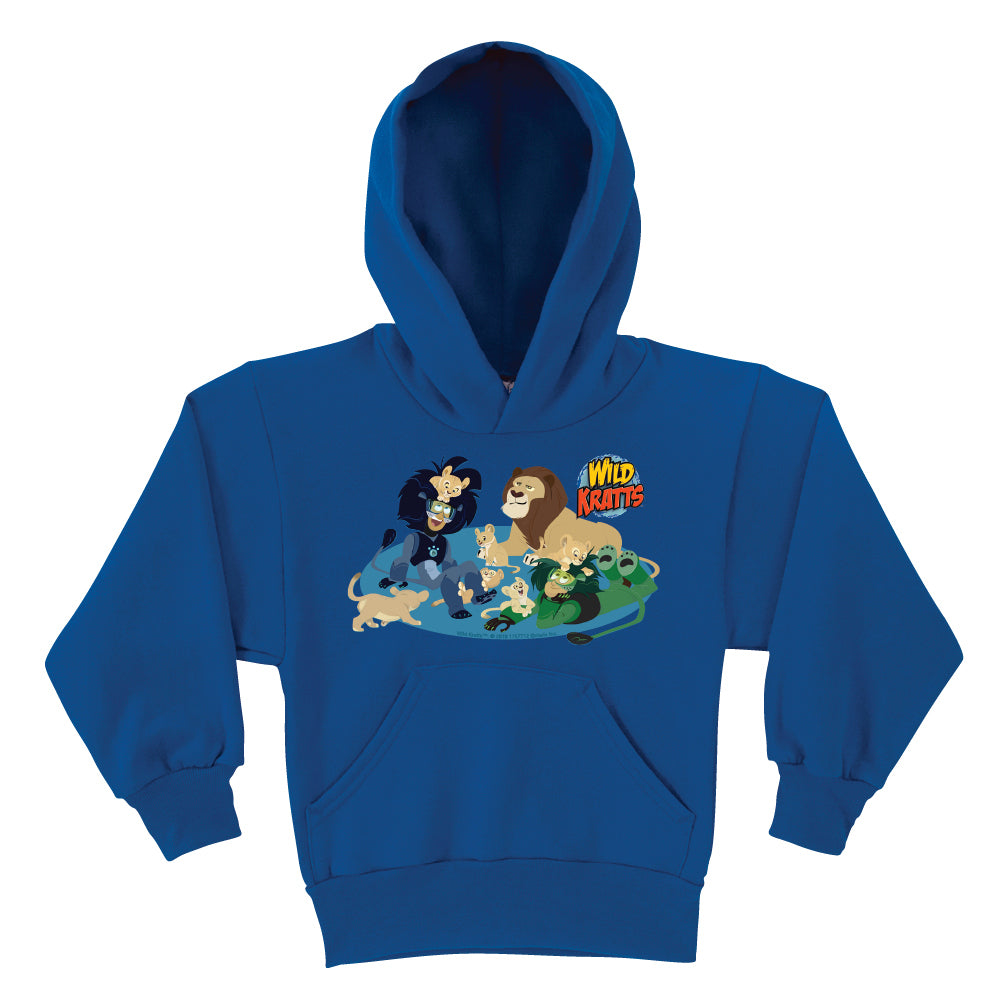 Wild Kratts Lion Around Royal Blue Youth Hoodie – Personalized Planet