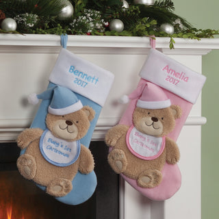 Baby Girl's 1st Christmas Personalized Stocking