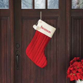 Personalized Oversized Cable Knit Family Stocking