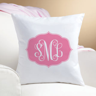 My Pink Monogram Personalized Pillow