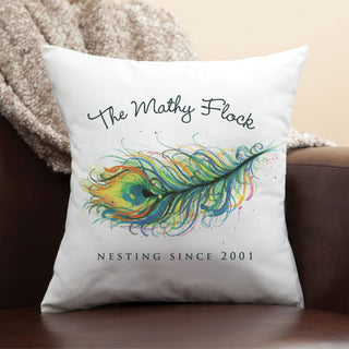 Family Flock Personalized Pillow