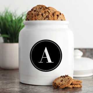 Circle Initial Personalized Cookie Jar