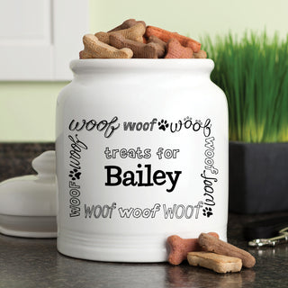 Woof! Personalized Treat Jar