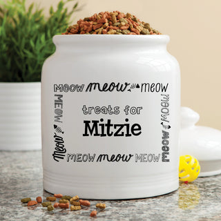 Meow! Personalized Treat Jar