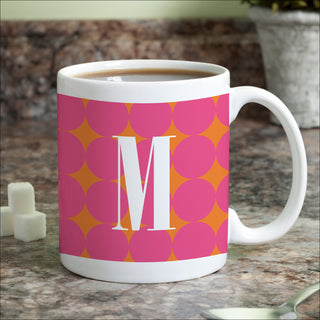 Pink Polka Dots Personalized Coffee Mug - 11 oz.