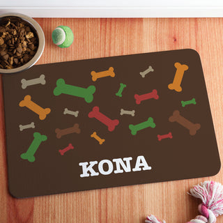 Colorful Bones Personalized Meal Mat---Brown