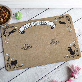 French Motif Personalized Meal Mat