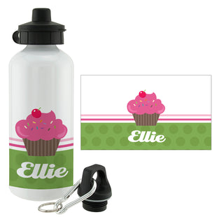 Cute Cupcake Personalized Water Bottle